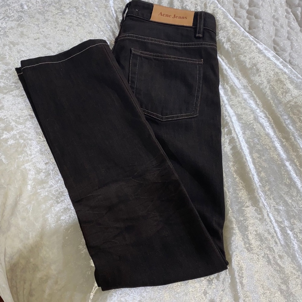 Brown straight legs acne jeans